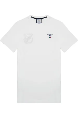 Aeronautica Militare Tops, Heren, Wit, L, Katoen, Katoenen T-shirt