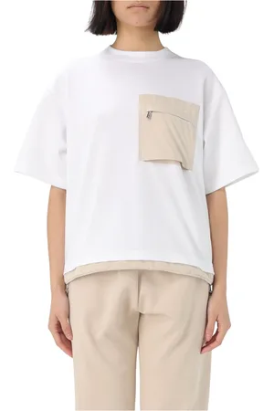 MOORER Tops, Dames, Wit, S, Stijlvol T-shirt Samoa-JTO Collectie