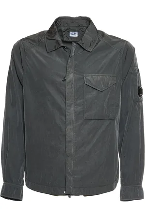 C.P. Company Jassen, Heren, Grijs, L, Gerookte parel jas & jas Ss 25