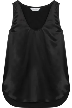 Max Mara Tops, Dames, Zwart, S, Pure Tanktop in Klassieke Stijl