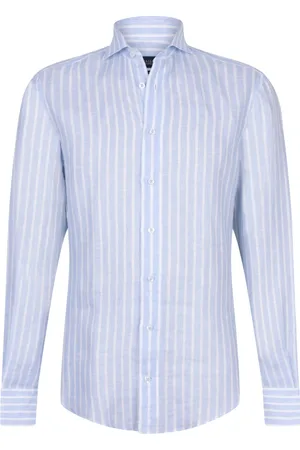 Cavallaro Napoli Overhemden, Heren, Blauw, 2Xl, Vittorio Lichtblauw Overhemd Lange Mouw