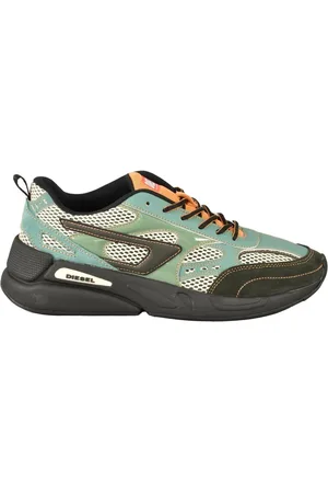 Diesel Schoenen, Heren, Groen, 44 EU, Casual sneakers met rubberen zool