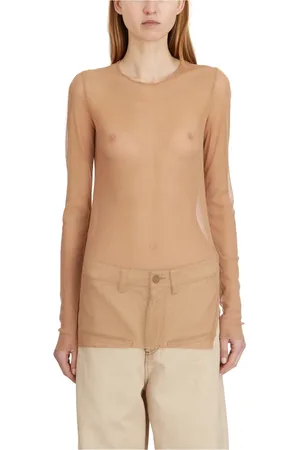 UMA WANG Tops, Dames, Bruin, M, Tata Top in Trendy Stijl