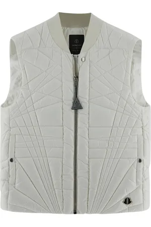 Moncler Jassen, Heren, Wit, L, Polyester, Flight Vest