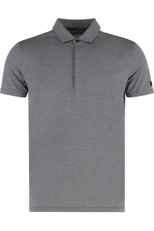RRD Tops, Heren, Grijs, S, Technische Oxford Polo Shirt met Zijsplitten