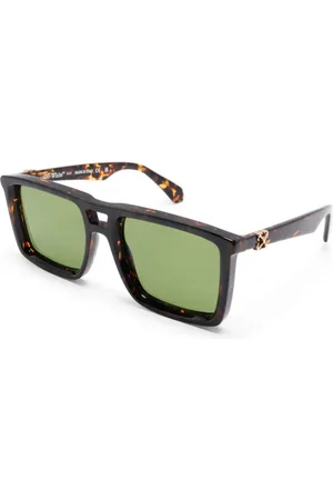 OFF-WHITE Accessoires, unisex, Bruin, ONE Size, Bruine Stijlvolle Zonnebril Marrone Ss 25