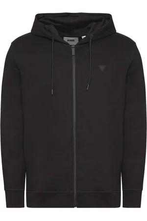 Guess Sweatshirts & Hoodies, Heren, Zwart, XL, Katoen, Hoodie met rits - Zwart