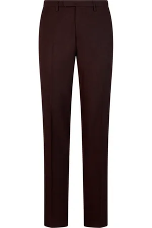 Boglioli Broeken, Heren, Rood, L, Superlight Flannel Zeta Broeken