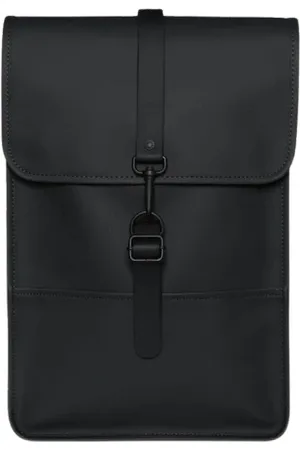 Rains Tassen, unisex, Zwart, ONE Size, Polyester, Mini Rugzak met Magnetische Sluiting