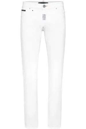 Philipp Plein Jeans, Heren, Wit, W32, Denim, Klassieke Five-Pocket Jeans