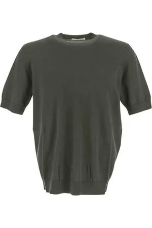 LARDINI Tops, Heren, Groen, S, Katoen, Crew Neck T-shirt