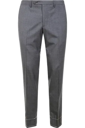 ROTA Broeken, Heren, Grijs, L, Wol, Blauwe wollen broek met zakken