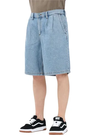 Vans Korte broeken, Heren, Blauw, W33, Denim, Lichte Denim Knielengte Shorts