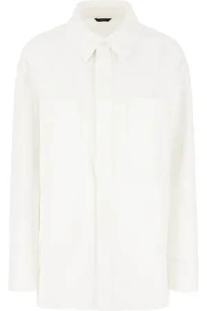 Fendi Overhemden, Heren, Wit, S, Stijlvolle Jassen en Vesten