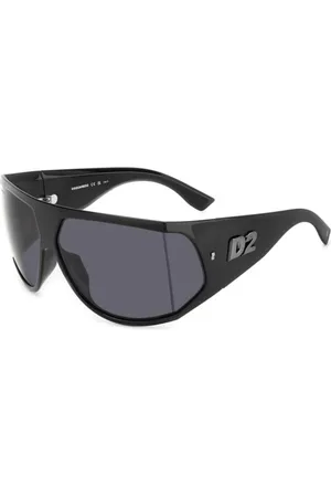 Dsquared2 Accessoires, unisex, Zwart, ONE Size, Sportieve Wraparound Zonnebril Model 0124/S