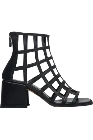 Estro Schoenen, Dames, Zwart, 36 EU, Leer, Zwarte Blokhak Gladiator Sandalen voor Dames