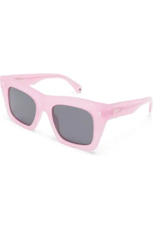OFF-WHITE Accessoires, unisex, Roze, ONE Size, Rosa Zonnebril Stijlvol en Comfortabel