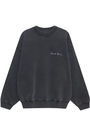 ANINE BING Sweatshirts & Hoodies, Dames, Zwart, XS, Zwarte Sweatshirt met Songteksten