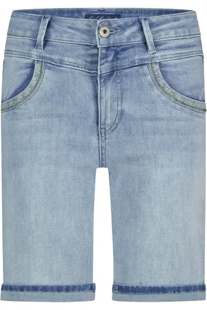 Red Button Korte broeken, Dames, Blauw, M, Katoen, Sienna Borduur Bleek Jeans