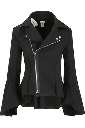 Comme des Garçons Jassen, Dames, Zwart, M, Leer, Dames Jas Jas