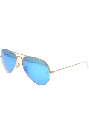 Ray-Ban Accessoires, unisex, Geel, 55 MM, Klassieke Aviator zonnebril