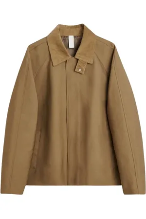 Sunflower Jassen, Heren, Bruin, S, Katoen, Korte Raglanjas in Beige