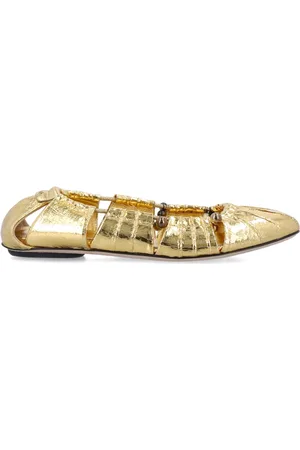 Chloé Schoenen, Dames, Geel, 39 EU, Leer, Ballerina Luna Schoenen
