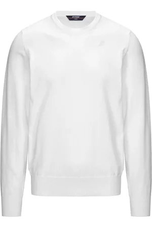 K-Way Sweatshirts & Hoodies, Heren, Wit, L, Katoen, Elegante witte katoenen trui