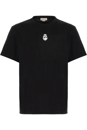 Alexander McQueen Tops, Heren, Zwart, L, Katoen, Casual Katoenen T-Shirt voor Mannen