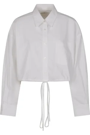 Alexander Wang Blouses & Shirts, Dames, Wit, M, Katoen, Witte Wrap Shirt Stijlvol Ontwerp