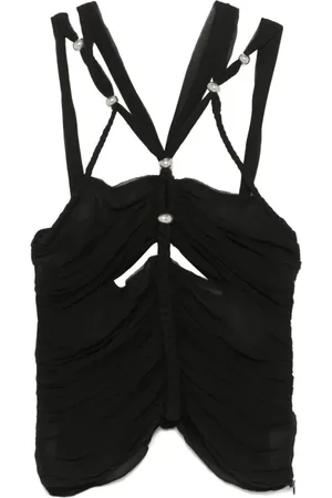 Isabel Marant Tops, Dames, Zwart, S, Zwarte Dubbele Band Top