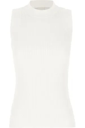 Sportmax Tops, Dames, Wit, M, Katoen, Stijlvolle Top voor Actieve Levensstijl