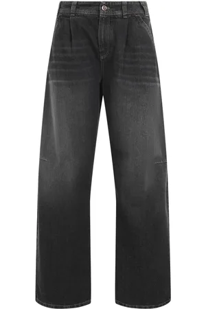Brunello Cucinelli Jeans, Dames, Zwart, S, Katoen, Zwarte Stone Jeans