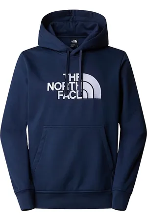 The North Face Sweatshirts & Hoodies, Heren, Blauw, M, Katoen, Hoodie met Geborduurd Logo