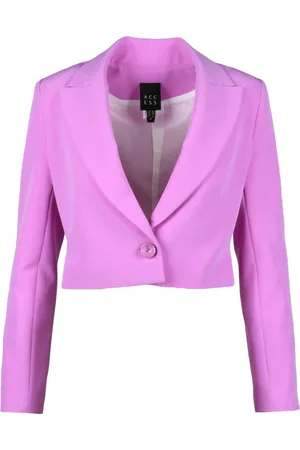 ACCESS FASHION Jassen, Dames, Paars, S, Polyester, Stijlvolle Jas met Gerecyclede Materialen