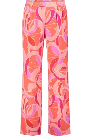 Betty Barclay Broeken, Dames, Veelkleurig, M, Bloemen Relaxed Fit Broek met Zakken