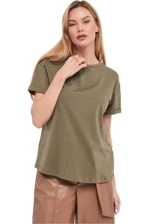 Liu Jo Tops, Dames, Groen, M, Katoen, Groene Dames T-shirt, Mode