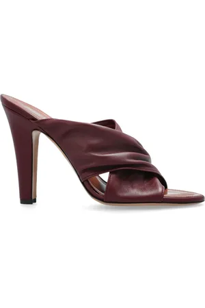 PARIS TEXAS Schoenen, Dames, Rood, 39 1/2 EU, Leer, Gehakte pantoffels Maria
