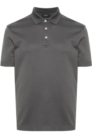 HERNO Tops, Heren, Grijs, L, Klassieke Polo Shirt voor Mannen