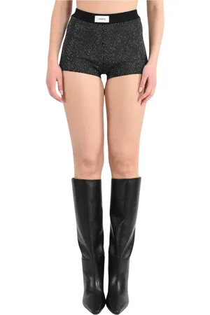 A PAPER KID Korte broeken, Dames, Zwart, L, Katoen, Culotte Shorts met Strass Detail