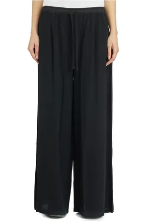 THOM KROM Broeken, Dames, Zwart, M, Wijde viscose broek