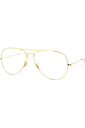 Ray-Ban Accessoires, unisex, Geel, 55 MM, Klassieke Aviator zonnebril met UV-bescherming