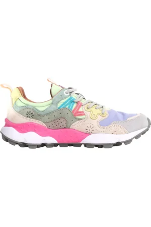 Flower Mountain Schoenen, Dames, Veelkleurig, 41 EU, Leer, Sneakers met Kurk Binnenzool