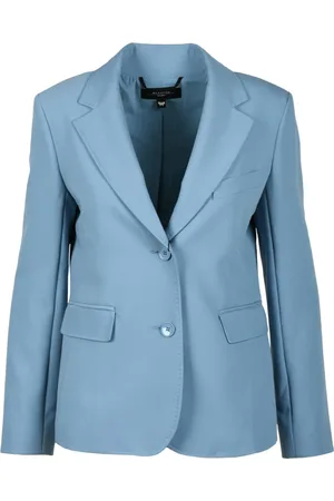 Max Mara Jassen, Dames, Blauw, XL, Polyester, Jas