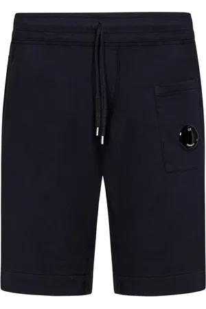 C.P. Company Korte broeken, Heren, Blauw, M, Katoen, Blauwe Katoenen Fleece Bermuda Shorts Ss 23