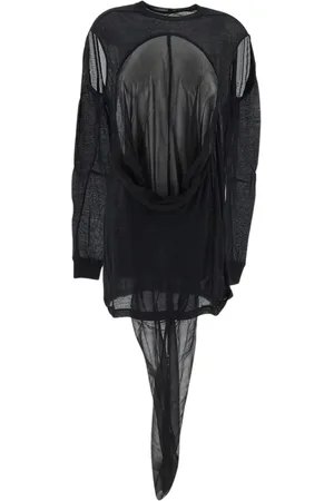 Rick Owens Tops, Dames, Zwart, XS, Stijlvol T-shirt voor Mannen