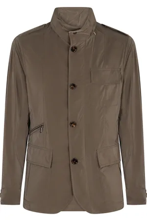 MOORER Jassen, Heren, , L, Rayon, Stijlvolle Techno Fabric Jas met Zakken