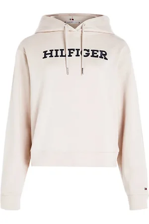 Tommy Hilfiger Sweatshirts & Hoodies, Dames, Wit, L, Katoen, Hoodie