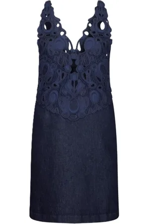 Dondup Kleedjes, Dames, Blauw, XS, Polyester, Polyester Jurken