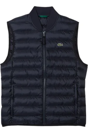 Lacoste Jassen, Heren, Blauw, 2Xl, Polyester, Gewatteerde Gilet met Logo Patch